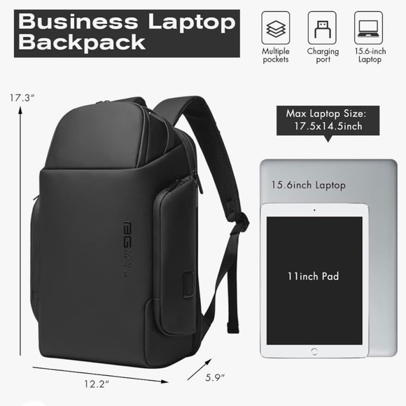 BANGE Smart Backpack,Business Laptop Backpacks for 15.6 INCH Travel Waterproof - Picture 5 of 8